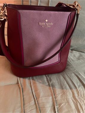kate spade Two-Tone Pink and Burgundy Shoulder Bag